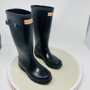 Hunter Rain Boots Size 4 5 Original Kids Black Rainboot Wellington EU 35 36 UK 3